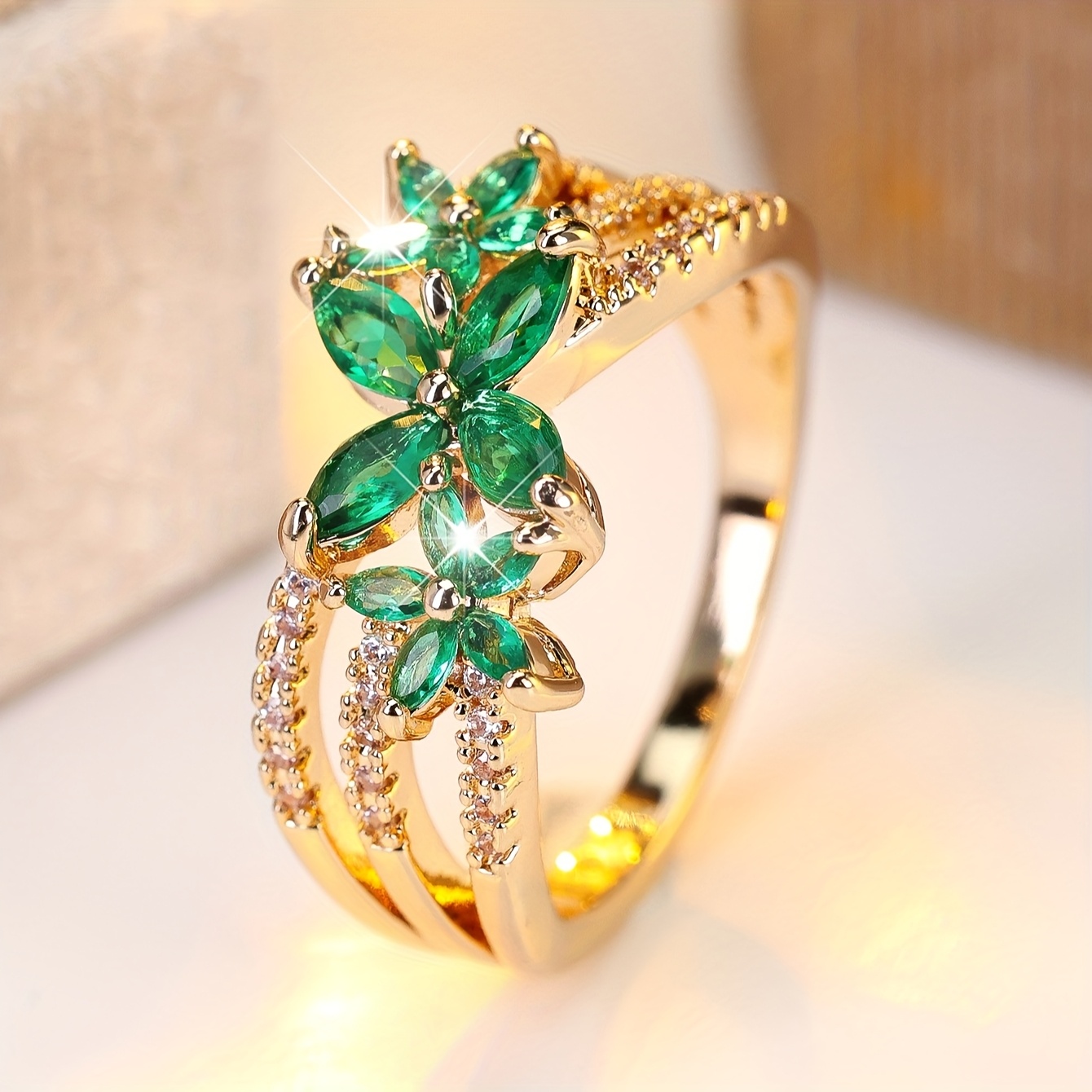 Bohemian Floral Vintage Unique Exquisite Promise Ring