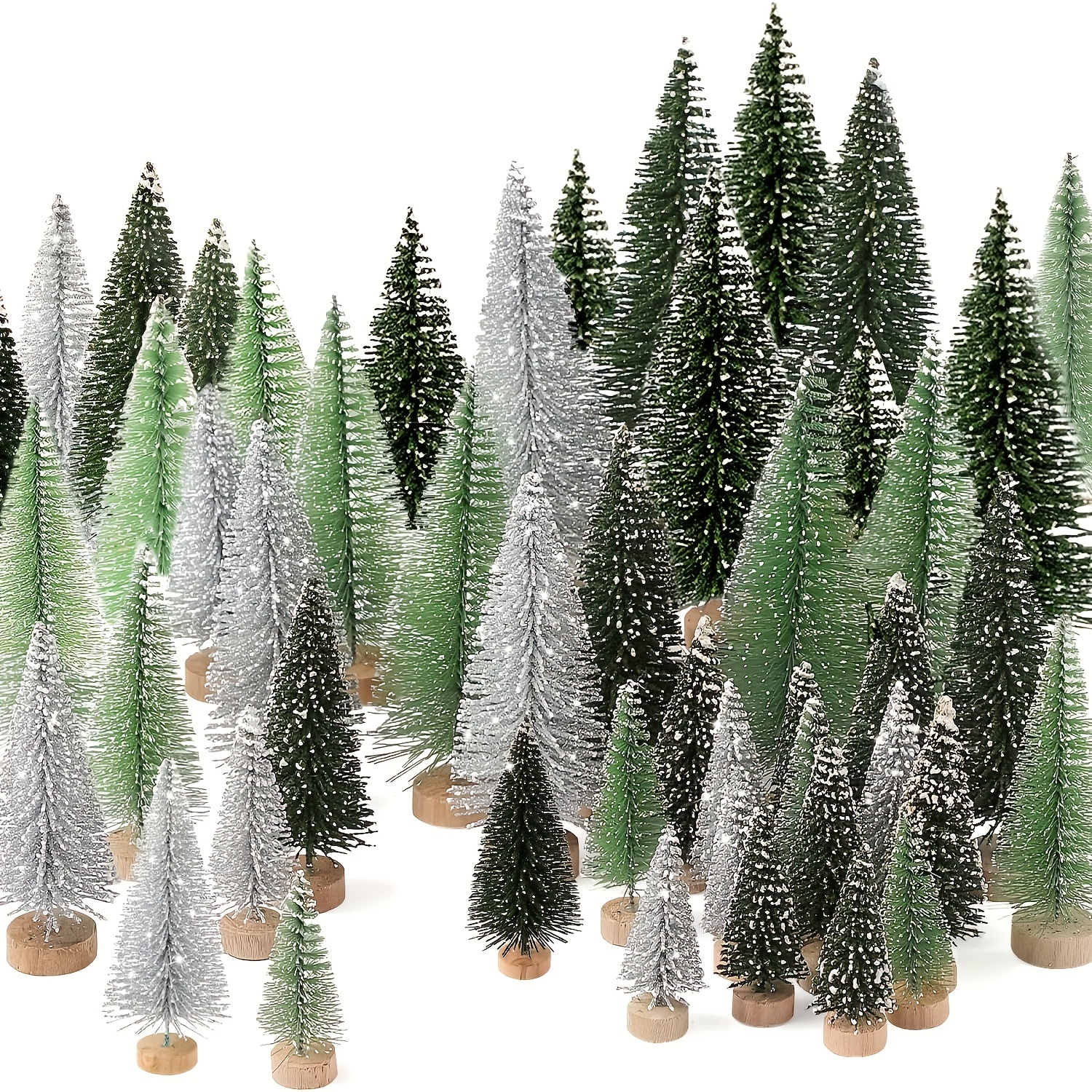 

[top-] 30pcs Christmas Tree Set - 5 , Sisal Wooden For Decor, Table Crafts & , Christmas Decor