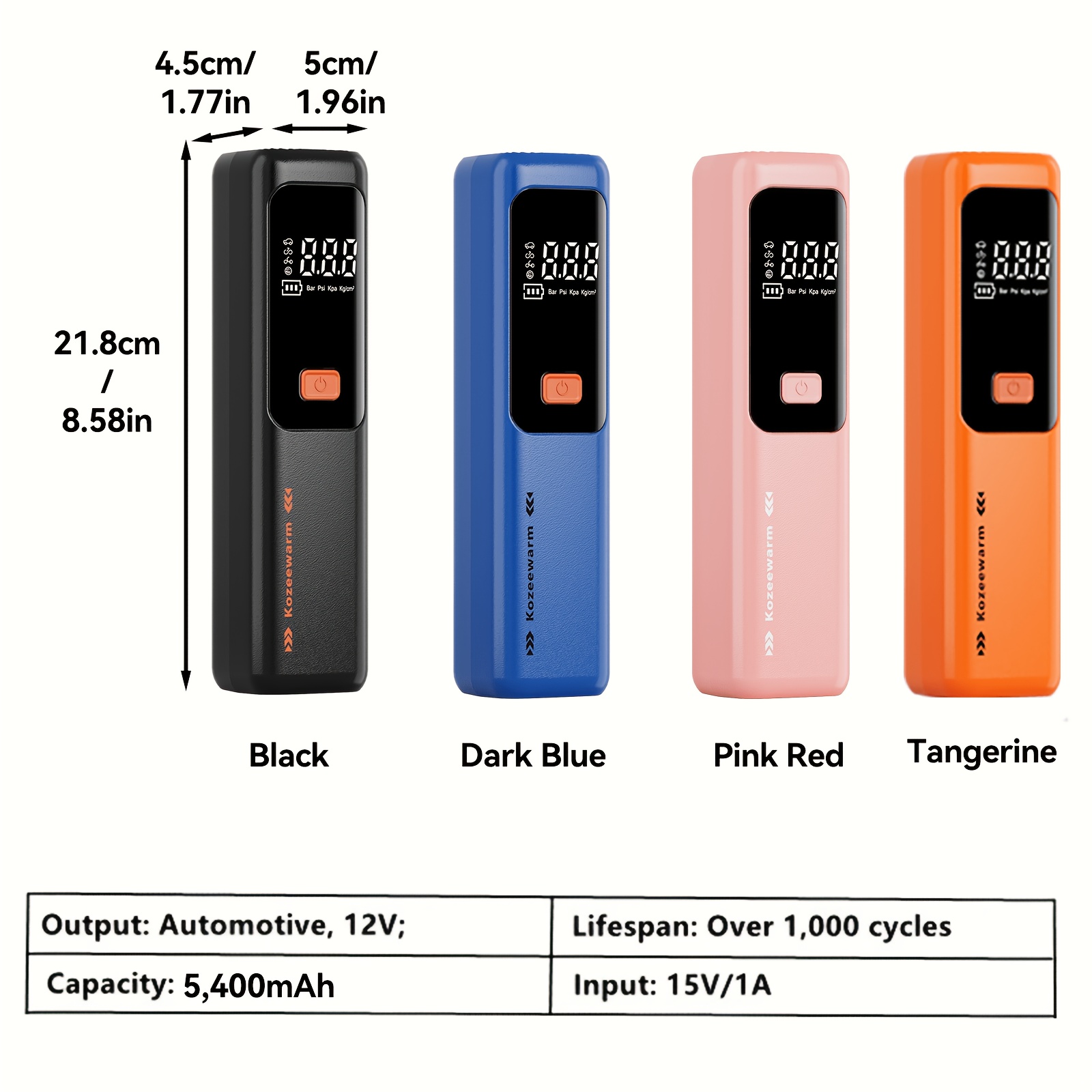  cordless tire inflator portable cordless air compressor with digital gauge usb rechargeable 3 inflation for suv cars bikes motorcycles sports equipment and ball air pump for car tires portable tire inflator Product details 10