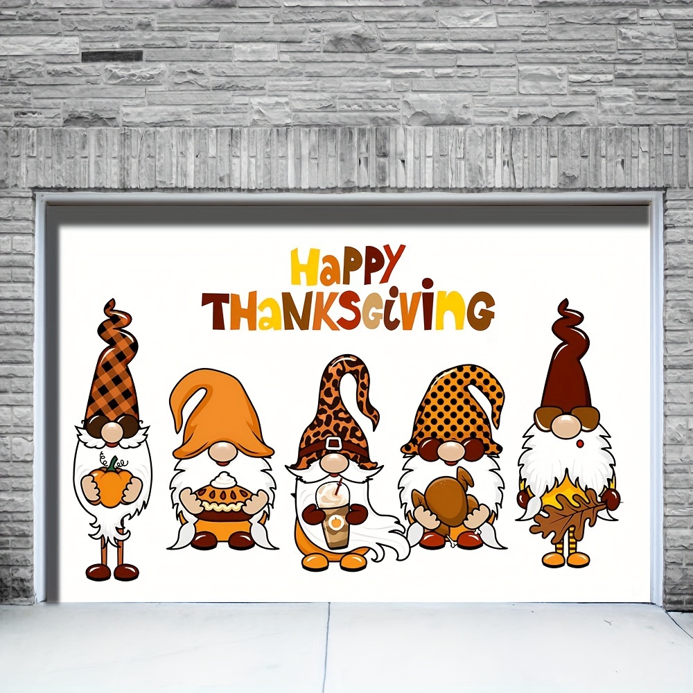 

Happy Thanksgiving Autumn Harvest Banner: Cute Decorate Your Garage Door For The Festive Season