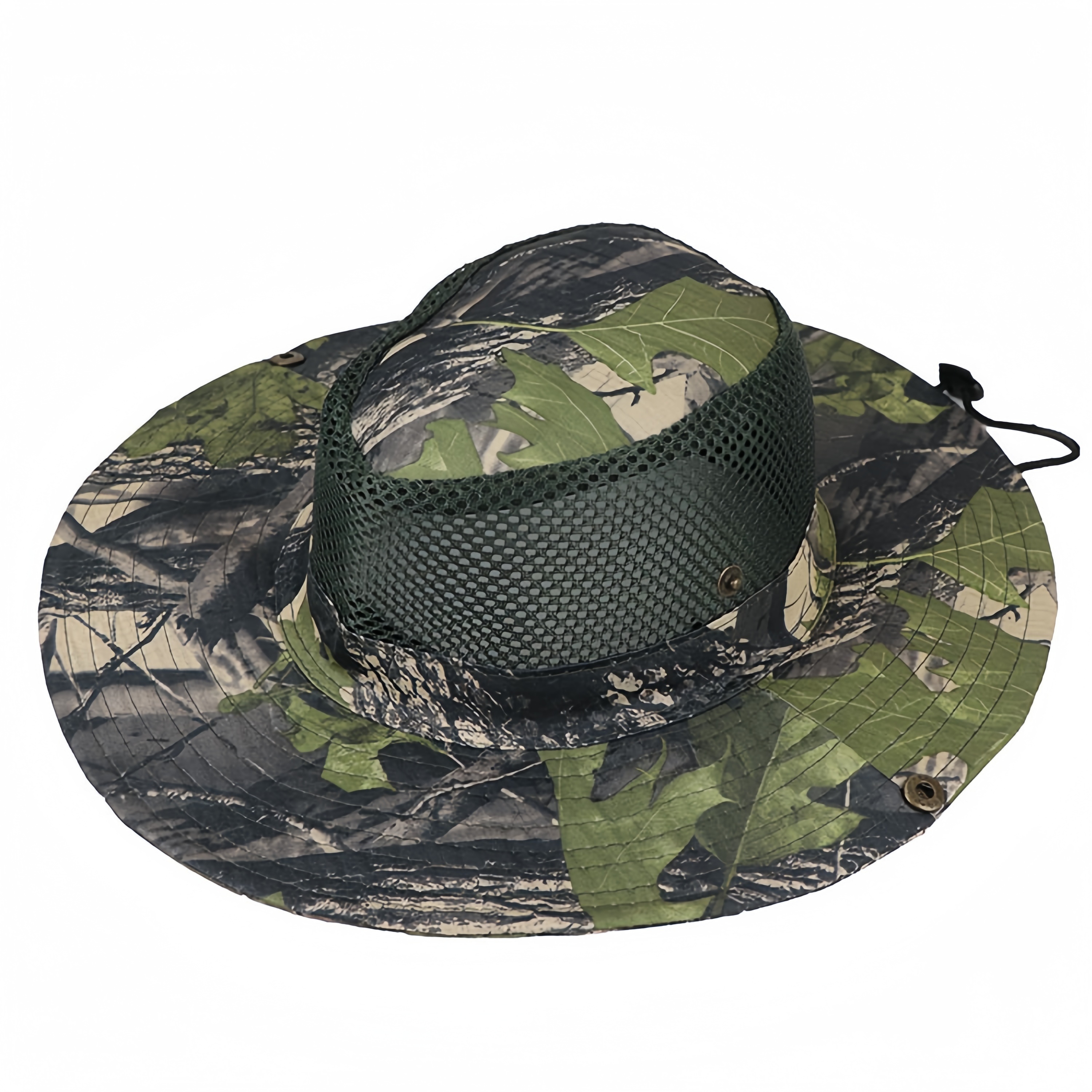 men's outdoor camo cowboy hat sun protection breathable mesh