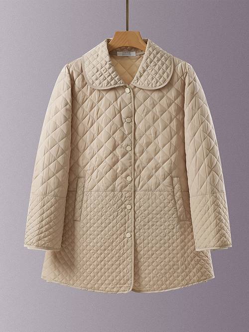 plus size plus size womens new autumn winter length plus size lightweight coat diamond patterned outerwear fit moms light padded jacket new autumn winter lightweight coat autumn length lightweight outerwear