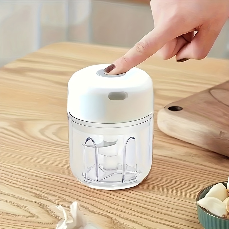 1pc portable mini food processor electric garlic chopper with stainless steel blades usb rechargeable 1200rpm wireless kitchen mixer speed control easy to clean 8 45oz capacity lithium battery ideal gift for 10 important holidays christmas halloween easter valentines day thanksgiving Product details 5