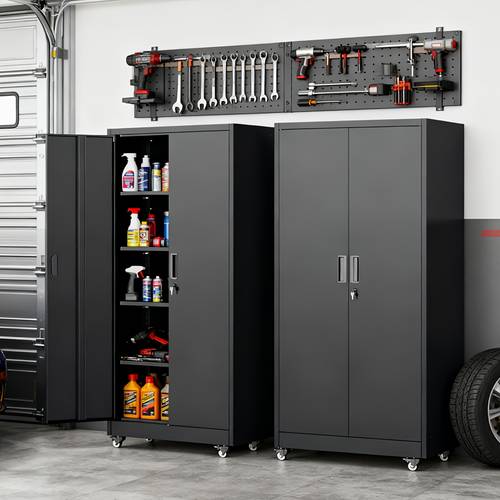 72 73 inch metal for garage cabinet with casters rolling storage cabinet with pegboard and shelves model d 73 inch without pegboard tall tool cabinet with lockable door suitable for garages repair shops and