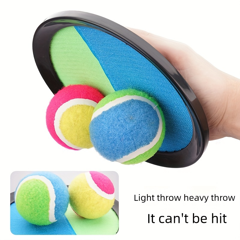 Kids Sticky Ball Game Set, 19cm Mixed Color Plastic Fly Disc with Suction Cup, Interactive Throw and Catch Toy for School and Family Fun Activities