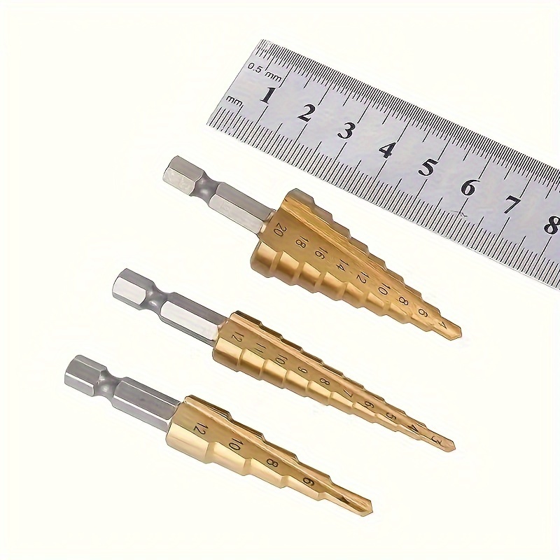 Step Cone Drill Bit Set - Perfect for Cutting Holes in Steel And Other Materials - Home Improvement Tool Kit