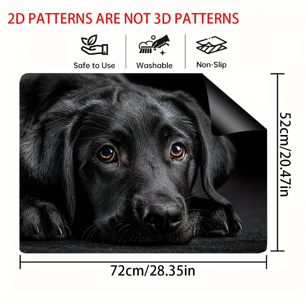 TEMU 1pc, 2d Flat Printed Cooktop Protector Featuring A Gentle Gaze, Ideal For Table Decoration And Bar Mats Compatible With Most Gas Stove Tops,