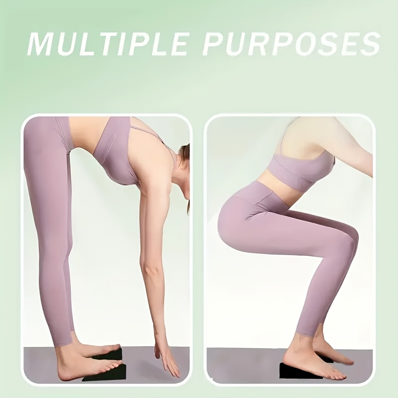 2pcs Adjustable Squat Wedge/Calf Stretching Slant Board, Yoga Blocks - Ideal for Yoga, Weightlifting, Leg Rehabilitation