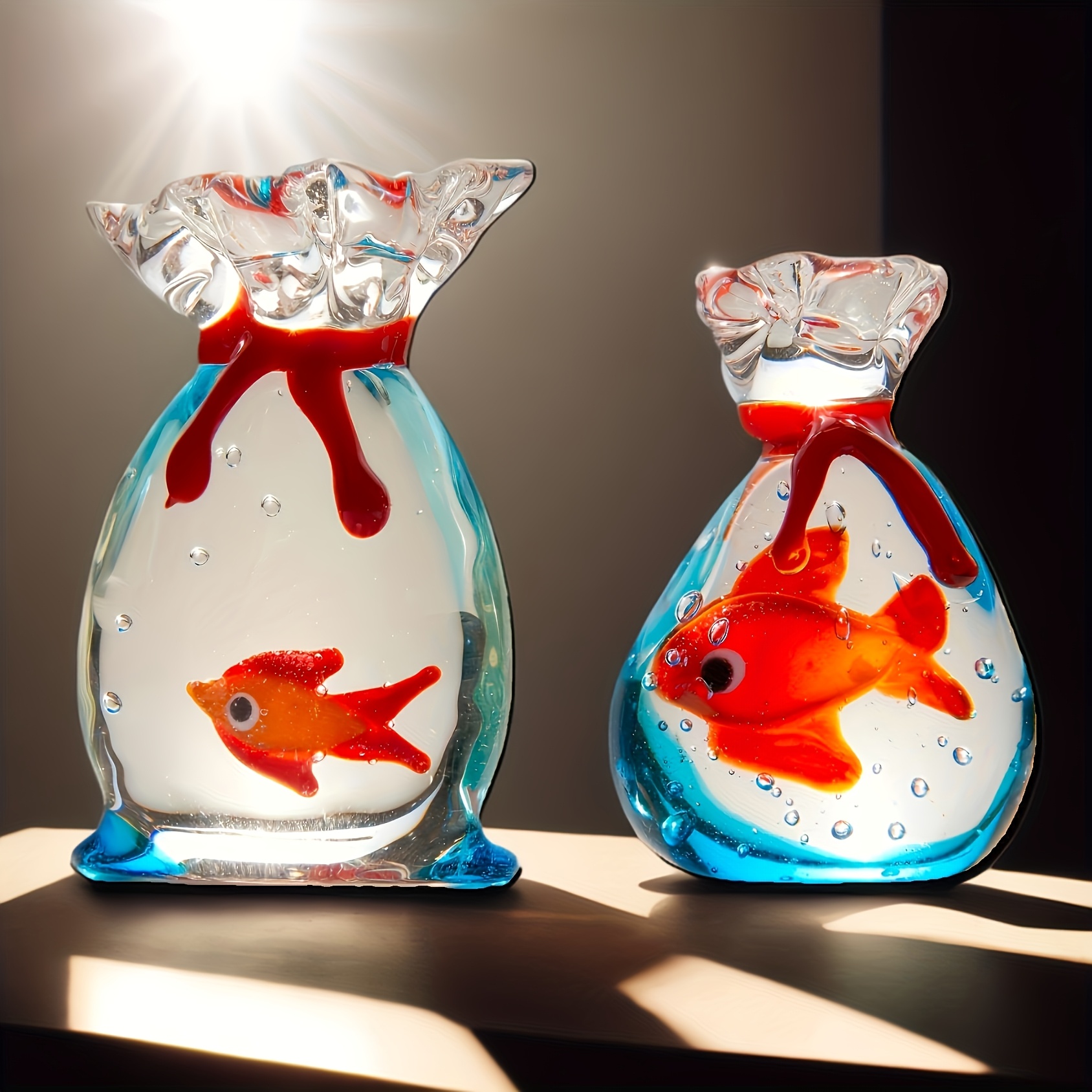 

1pc Pure Hand- Glass Fish , And , Suitable For Desktop Home Decoration, Miniature Scene Decoration, Christmas And Birthdays And Festivals.