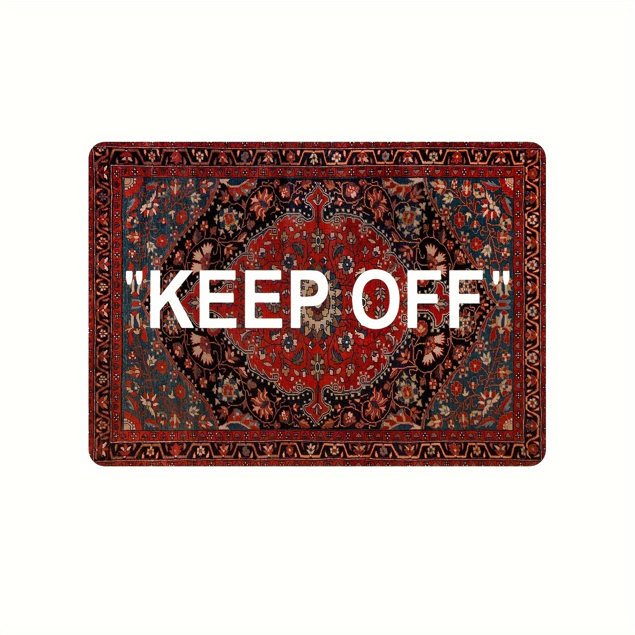 TEMU Vintage-inspired '' Floral Area Rug - Soft, Washable & Non-slip Floor Mat For Living Room, Bedroom, Entryway - Lightweight Polyester With Pvc