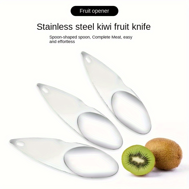 

Premium Stainless Steel Kiwi Fruit Knife - Effortless Digging, Peeling, And Scooping - Ergonomic Handle For Comfortable Grip - Rust-resistant - Easy To Clean