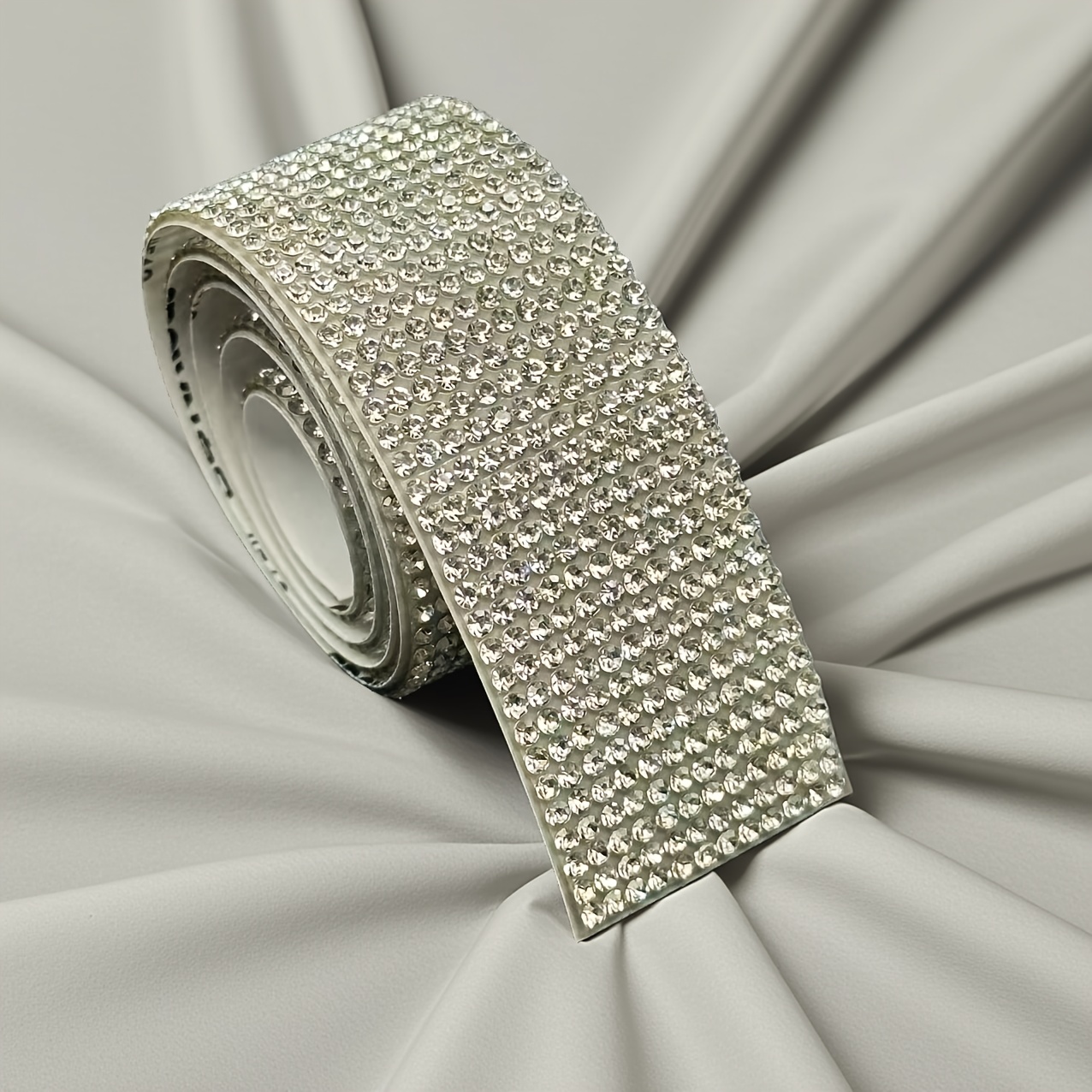 Sparkling 12-row Self-adhesive Crystal Rhinestone Ribbon - Diy Bling Sticker Roll For Crafts, Phone & Car Decor, Jewelry Making Supplies