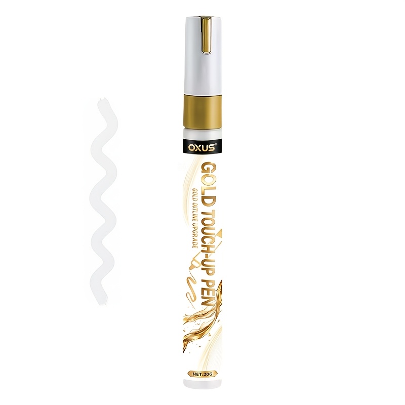 TEMU Stylo de doré amélioré - Stylo de pour meubles, pointe fine à séchage rapide, utilisé pour la réparation des rayures sur le métal, spécialement