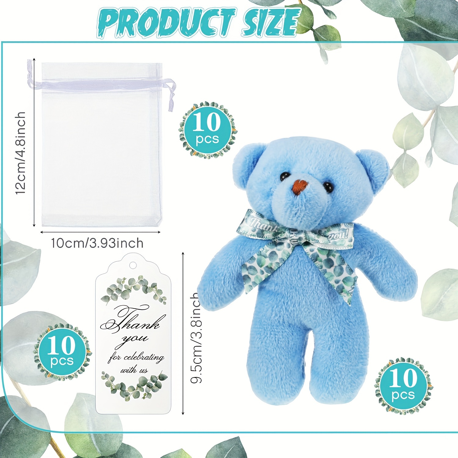 Baby Shower Small Tiny Plush Bear Mini Stuffed Animals - Temu