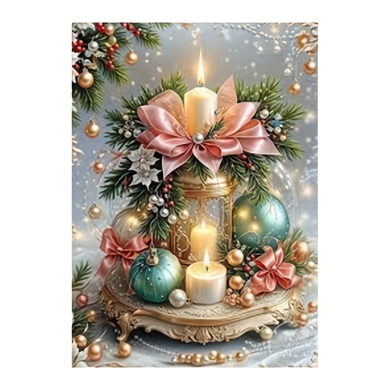 TEMU Bestseller Adult 5d Diy Diamond Painting Kit, Christmas Theme Size 11.81×15.75 Inches, Drill With Holiday & Gifts, & Office Wall Decor