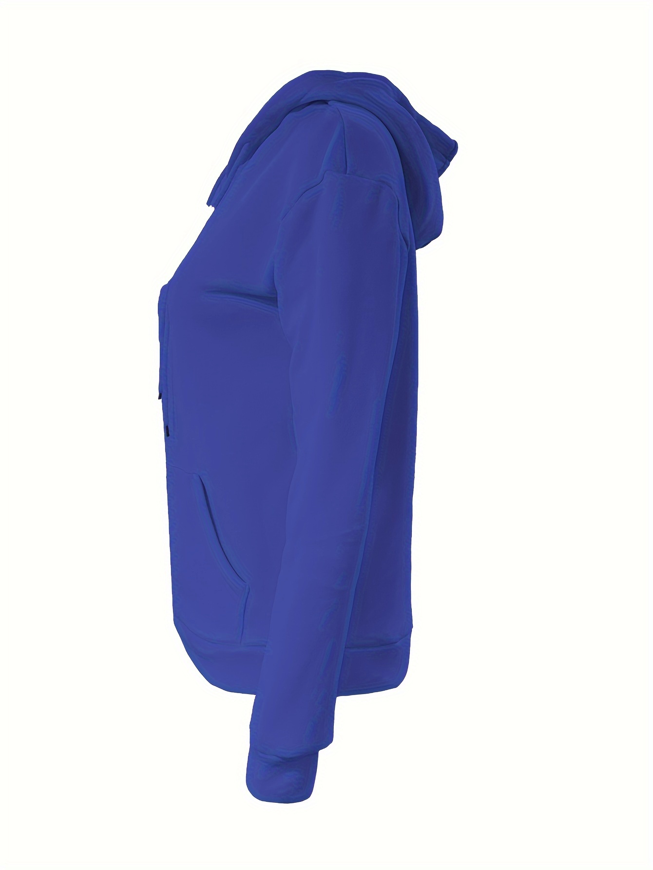 Women'S Solid Color Polyester Hoodie with Kangaroo Pocket, Fall Season Regular Length Pullovers, 100% Polyester Knit Fabric, 190g/m? - Cozy Casual Wear