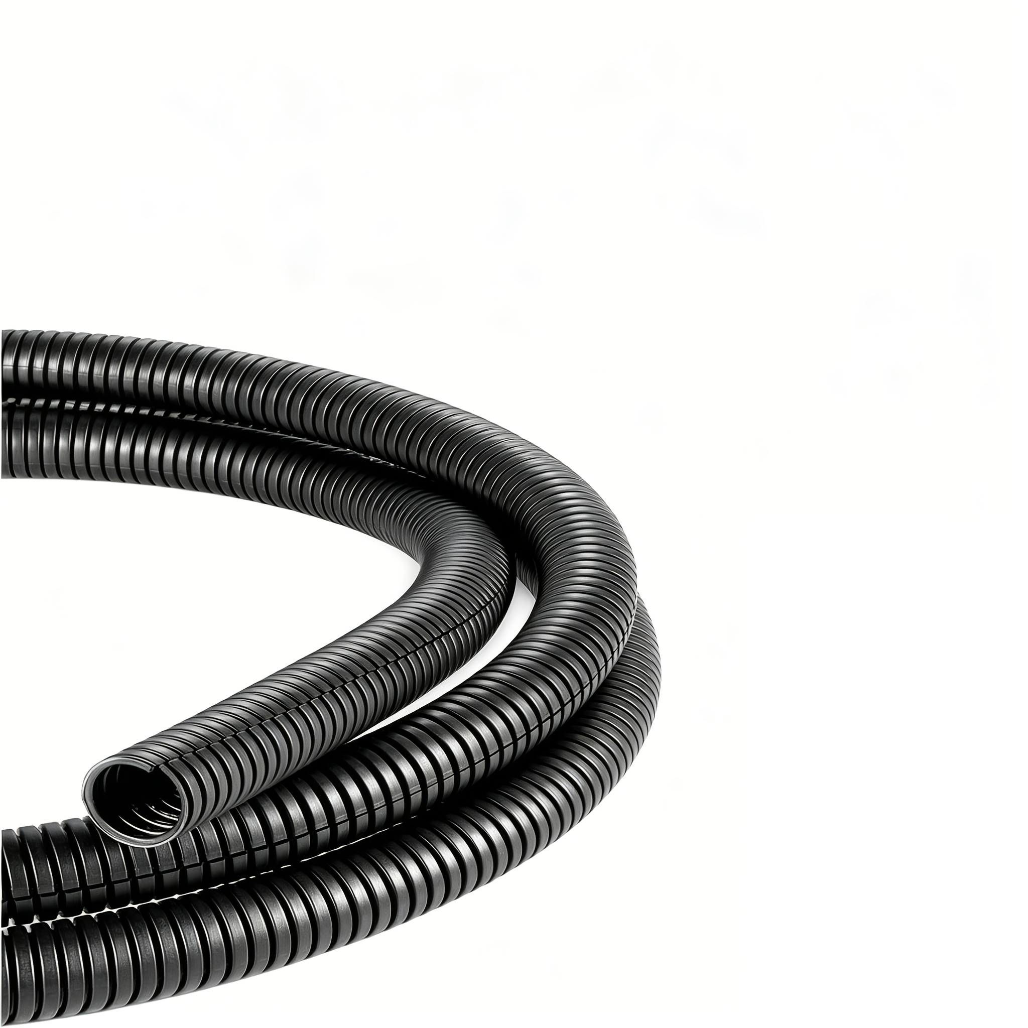 Length 6m Split Wire Loom Conduit Polyethylene Tubing Black Color Sleeve Tube