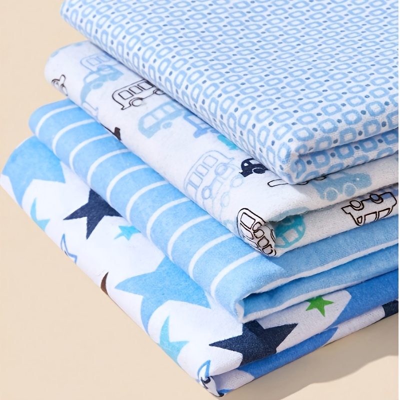 4-piece Newborn Baby Blanket And Swaddle Set, Soft And Comfortable, Suitable For , Cute Printed Swaddle Blanket
