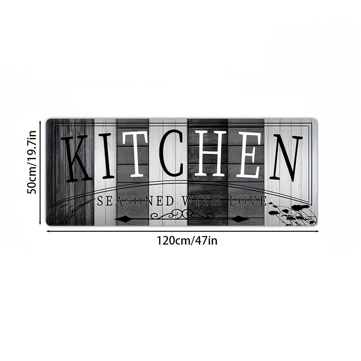 TEMU High-quality Printed Absorbent Kitchen Mat - Made From Slip-resistant, Durable Material; Ideal For Kitchen Door Mats, Hallway Mats, Entryway