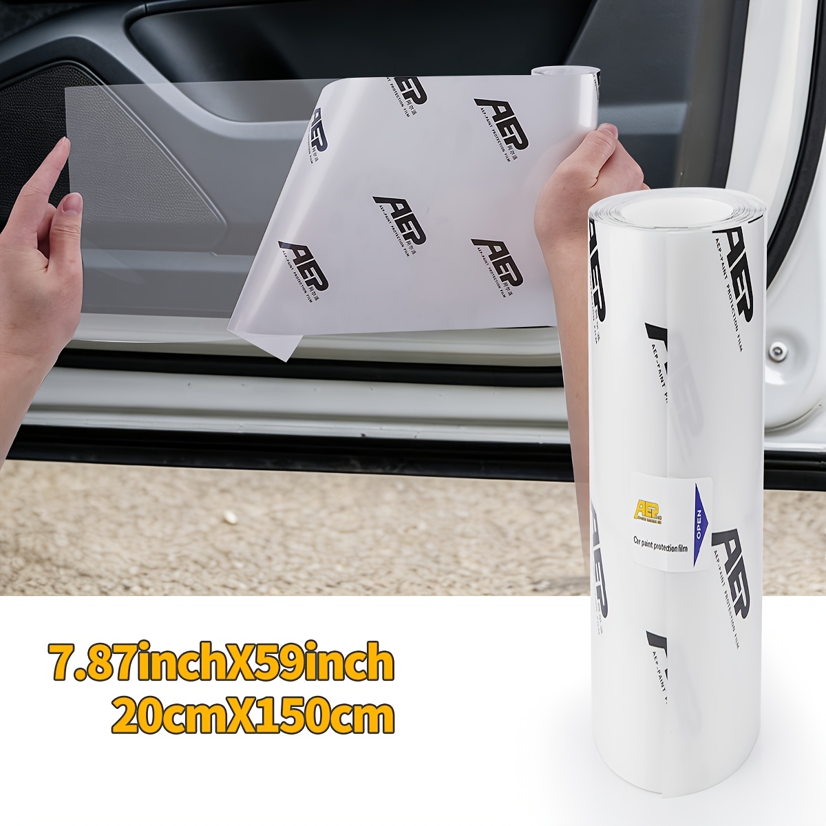 TEMU 1 Roll Of Invisible Protective Film For Car Paint, 1.5 Meters Long, Transparent Sill Protection Sticker, Scratch Resistant, Leaving No Residue,
