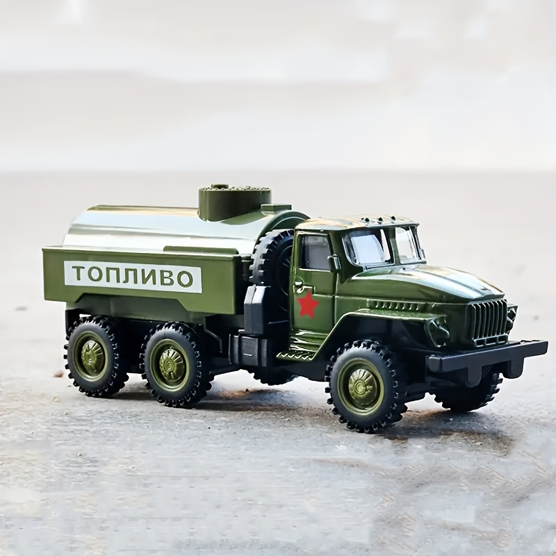 Military Alloy Truck Pull-back Truck Collection Ornament Boy Gift Toys