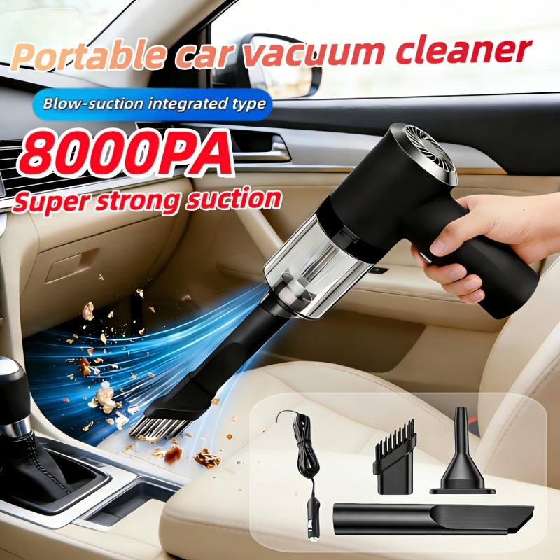 Temu – TEMU 12v Multifunctional Office Desktop Vacuum Cleaner, 8000pa High Suction, Can Effectively Clean Beds, Sofas, Pet Hair And Carpets – Comes With
