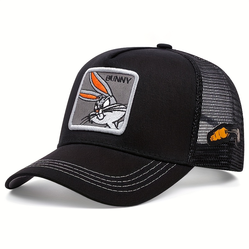 E-shop Looney Bunny Cartoon Baseballkappen mit Stickerei, Outdoor-Sportveranstaltungen für Damen und Herren, Gaze Baseballkappen, Süße Streetwear