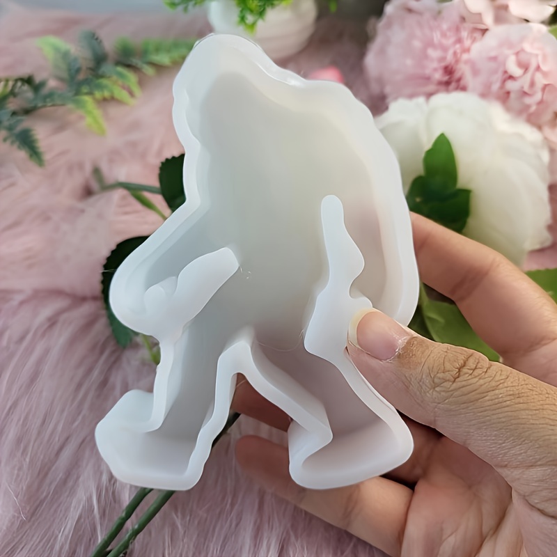 

1x Bigfoot Silicone Mold For Diy Candle & Jewelry Crafting - , White Resin Casting Mold With Design, Handmade Projects, Candle Molds Silicone