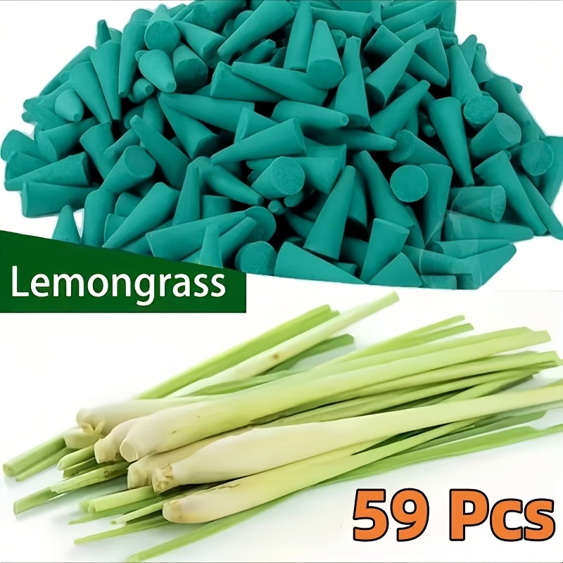 Image of 59/109/159pcs Citronella Oil Lemon Cones, Suitable For Home Deodorizing, Yoga, Study Fragrance, Meditation, Bedroom, Living Room, Study, Tea Room, Office, Personal Use Or Christmas, Mother's Day