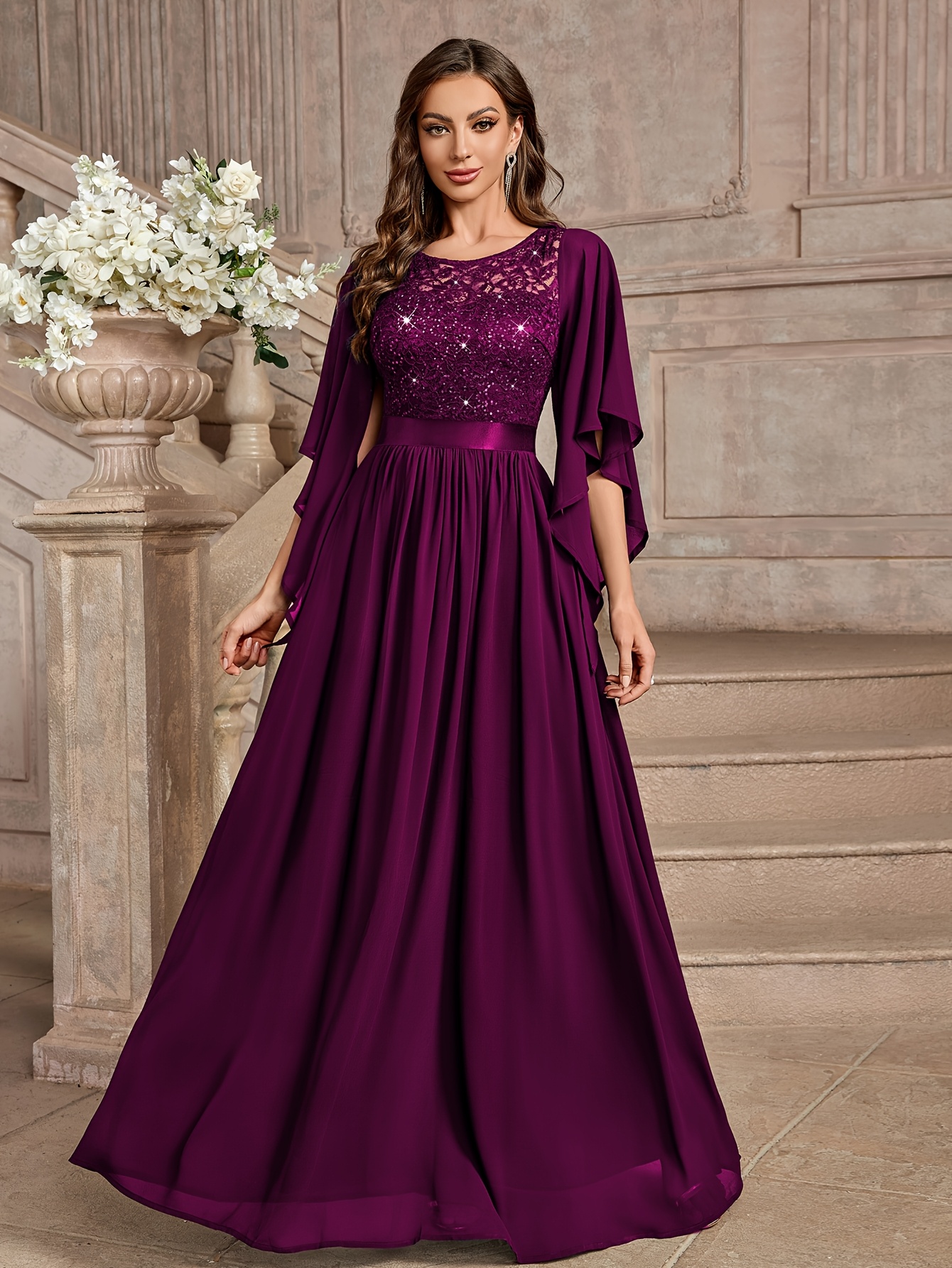 womens elegant maxi dress formal party wedding gala gown Temu