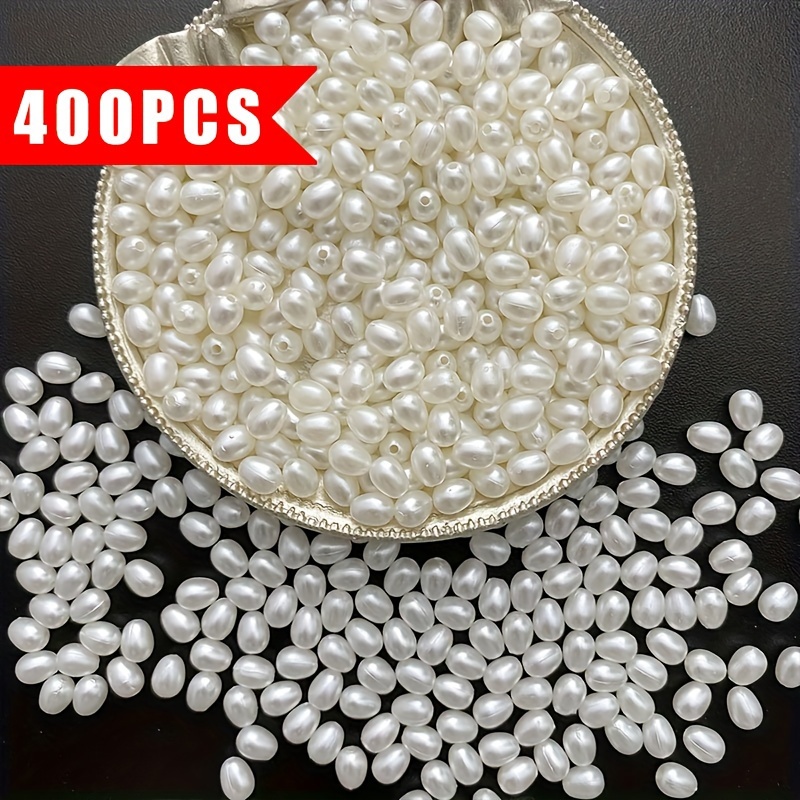 

400pcs Shaped , 7mm*5mm Perforated For Diy Accessories, Beading And Crafts