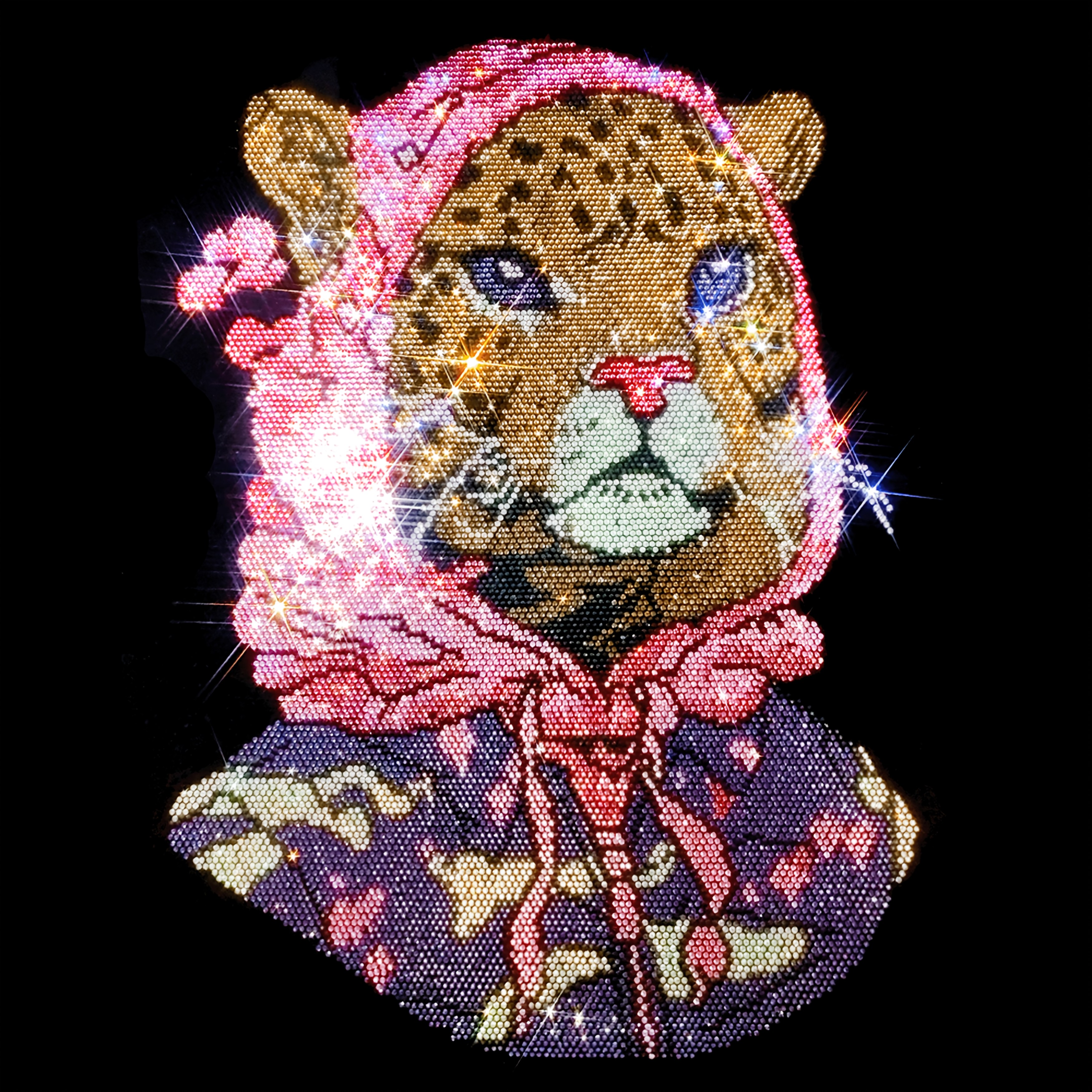 Iron On Patches. Panther In Pink Iron On Patches. Extra Large 11.5 Cm X - Foto 5