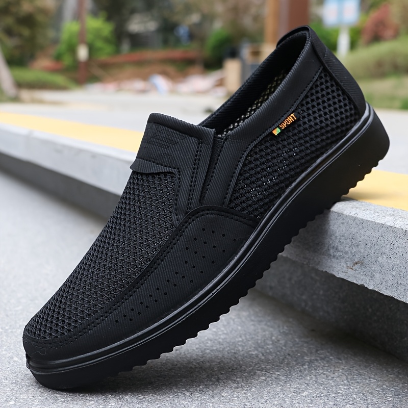 

Men's Breathable Slip-on Sneakers - Comfortable, Anti-slip Casual Shoes For Indoor & Outdoor Use,