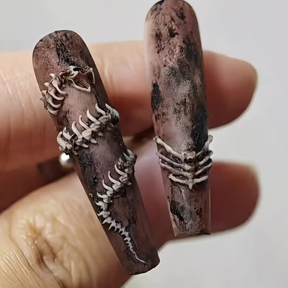 3D Snake Bone Mold Nail Template Design Silicone Mold