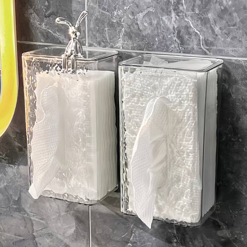 transparent acrylic tissue box wall mounted tissue dispenser desktop napkin holder with pad suitable for and office