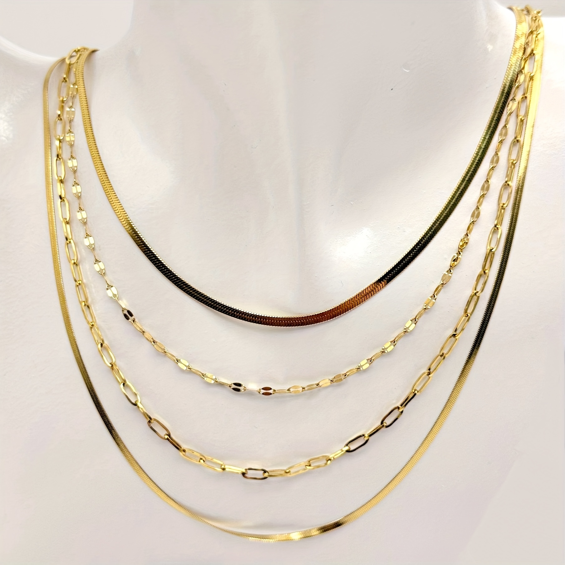 1pc 18K Golden Plated Multi-layer Necklace for Women