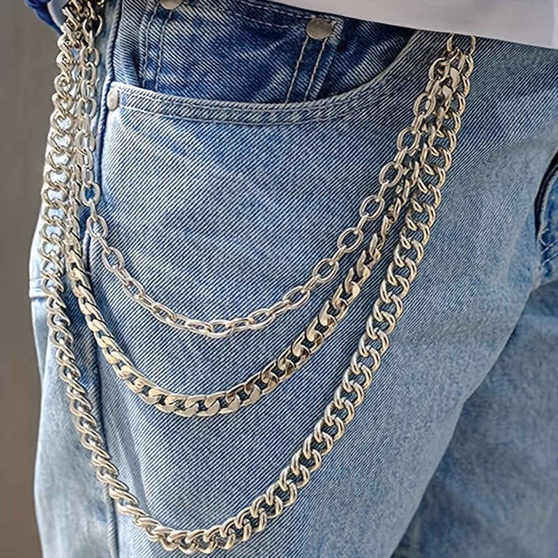 

1pcs Trouser Chain, Wallet Chain Pocket Chain Belt Chain Jeans Chain With Lobster Clasps On Both Ends, Suitable For Key Wallets