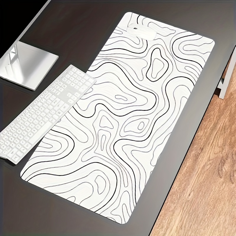 

Extra Large Gaming Mouse Pad With Abstract On Black - Non-slip, Washable Rubber Base Desk Mat 35.4x15.7 Inches - Ideal For Gamers & Professionals, Extra Long, , Table Pad, , Computer