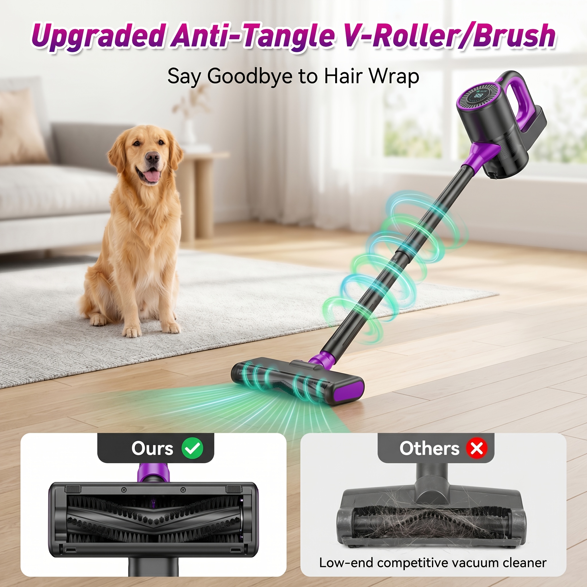 new   version 4in1 high power vertical handheld vacuum 9000pa suction 50000rpm motor   hurricane mode usb fast charge       large dust cup vacuum mop sweep in one   great for home carpet