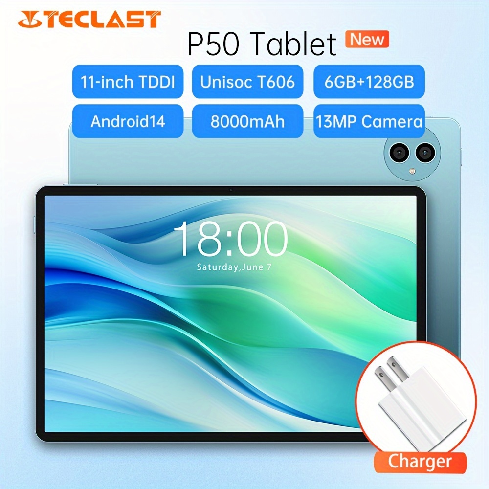 Teclast P50 11-inch Tablet - High-Resolution * Display * T606 *-Core *-G57 GPU, 6GB+8GB Expandable for * 128GB Storage + 1TB Memory Teclast P50 11-inch Tablet - High-Resolution * Display * T606 *-Core *-G57 GPU, 6GB+8GB Expandable for * 128GB Storage + 1TB Memory
