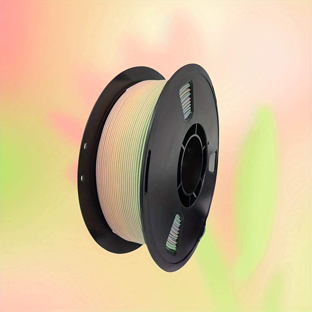 Matte Rainbow 3d Printer Pla Filament 1.75 +/- 0.03mm, Matte Multicolor Filament Pla 1kg (2.2lbs) Spool, Matte Rainbow
