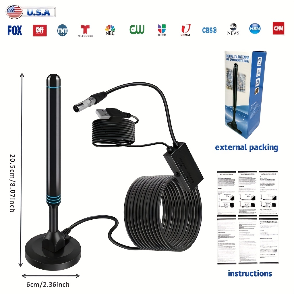 2026 metal long distance     high definition 4k tv antenna 180 mile     reception   long distance   reception mode usb complete additions   suitable for smart tv   indoor tv antenna Product details 4