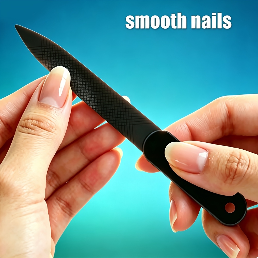5pcs Men's Heavy-Duty Toenail Clipper Set with Classic Black Handle