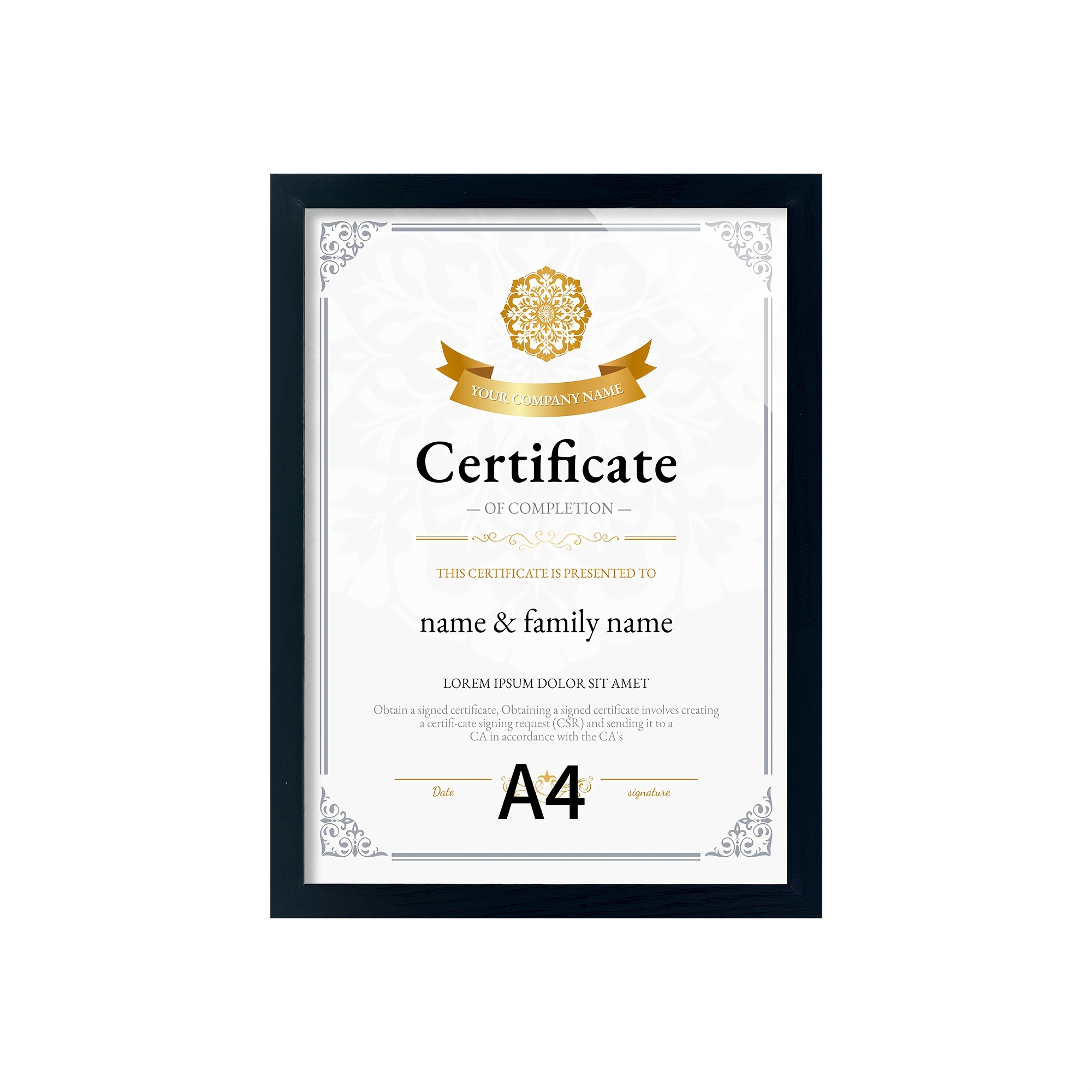 TEMU 1pc Cadre Photo en /Blanc/Marron pour Diplôme 8.5X11'' et A4, Cadre Robuste et Durable, Très Transparent avec Feuille de Plastique. Accroche