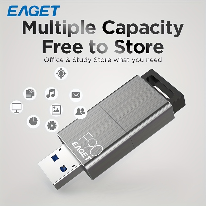 

Clé USB Haute Vitesse EAGET 3.2 - Design Stylo , Disponible en Capacités de 256GB/128GB/64GB/32GB, pour le Stockage de PC & Ordinateur Portable, pour Photographes et Amateurs de Musique