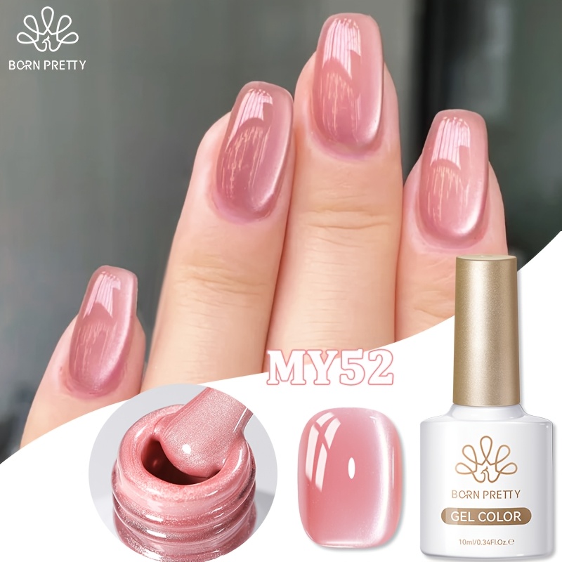 Image of Born Pretty 1 Pink Cat Eye Magnetic Gel Polish - / , Magnetic Bead Technology Nail Varnish, Semi-permanent Long-lasting Soak Off Gel Color For Diy Magnetic Nail Art (compatible With / Lamps)