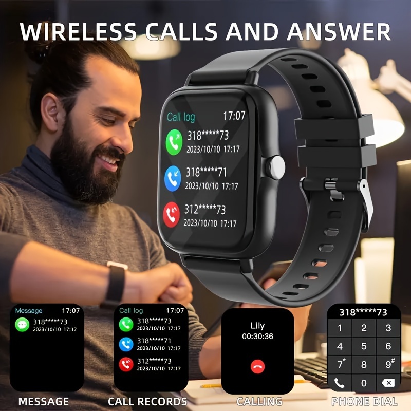 Introducing a 1.83-Inch Smartwatch That Allows You to Make And Receive Calls, Track Steps And Calories, And Provides Reminders for Incoming Calls And Messages. This Multifunctional Device Is Compatible with Both Android And Iphone