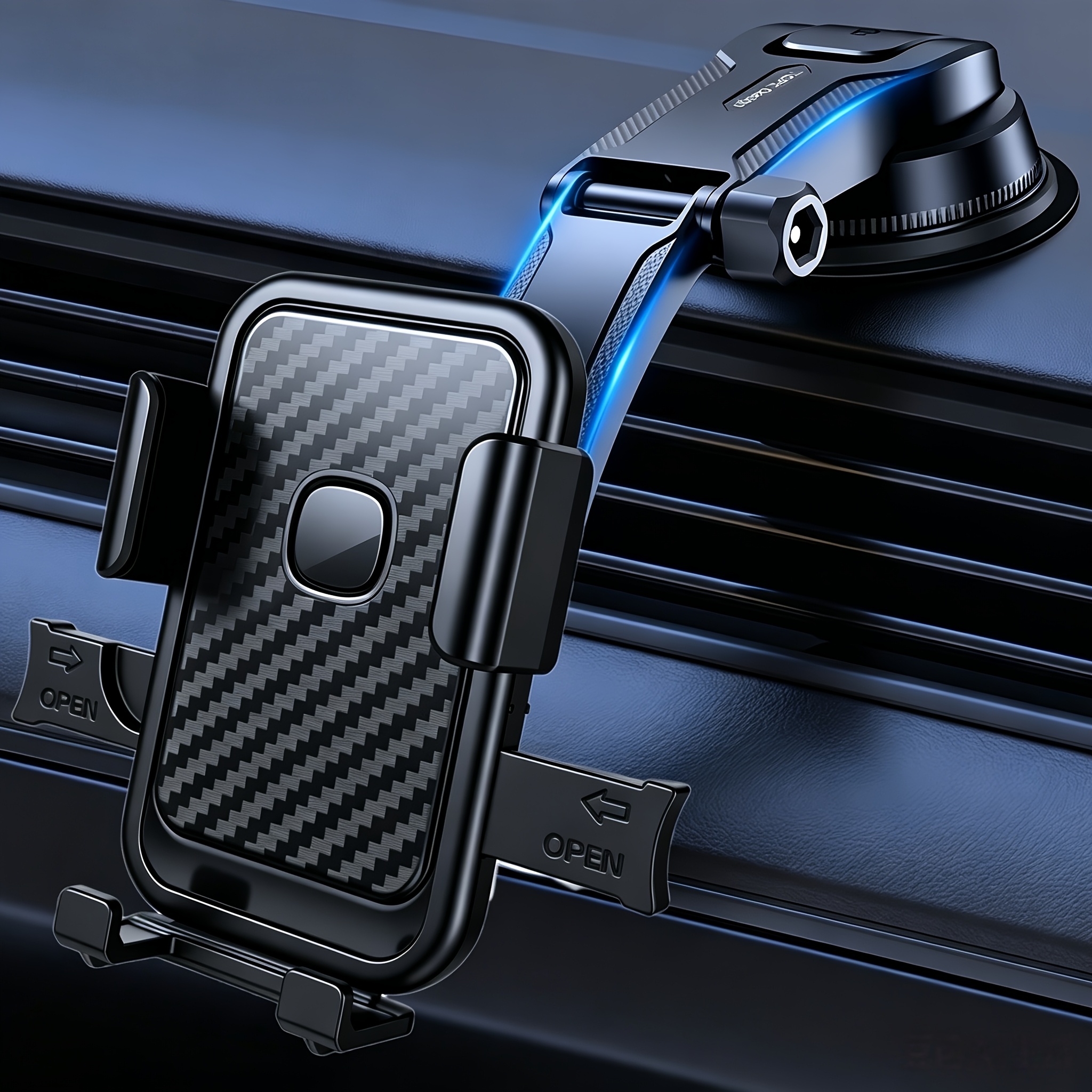 TEMU 【車載ホルダー】スマホホルダー、調整可能なスマホクレードル、クランプ式スマホカー（ボード用）、iPhone/Android/その他のスマホに対応