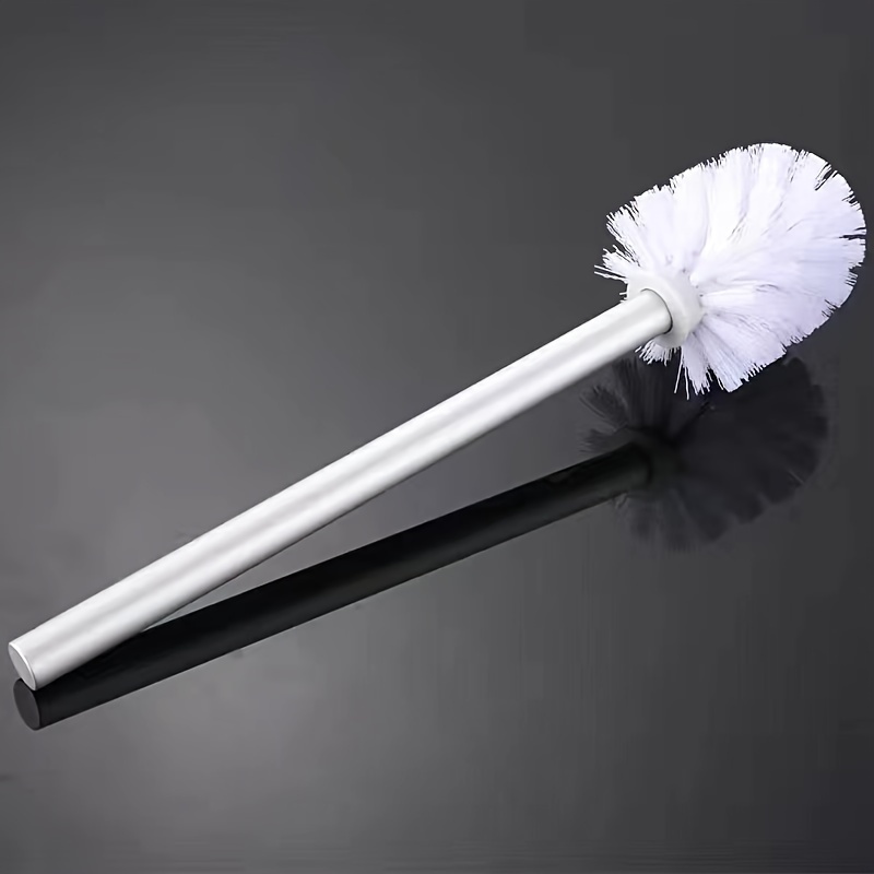 

1pc Toilet Brush Set With 3 Heads - Manual Bathroom Cleaning Tool, No-dead-corner Design, Ideal For Kitchen And Toilet Use, Cleaning Supplies