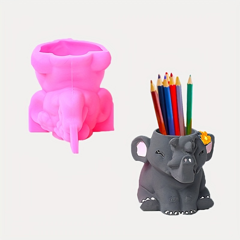 

Moule en en d'Éléphant Plâtre DIY, Vase en & -Stylo - d'Artisanat la de Bougies Animales